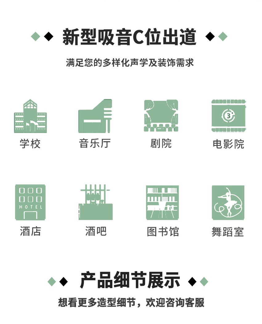 3D聚酯吸音板適用場所 3D聚酯吸音板適用場所